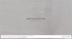 Desktop Screenshot of krysalisound.com